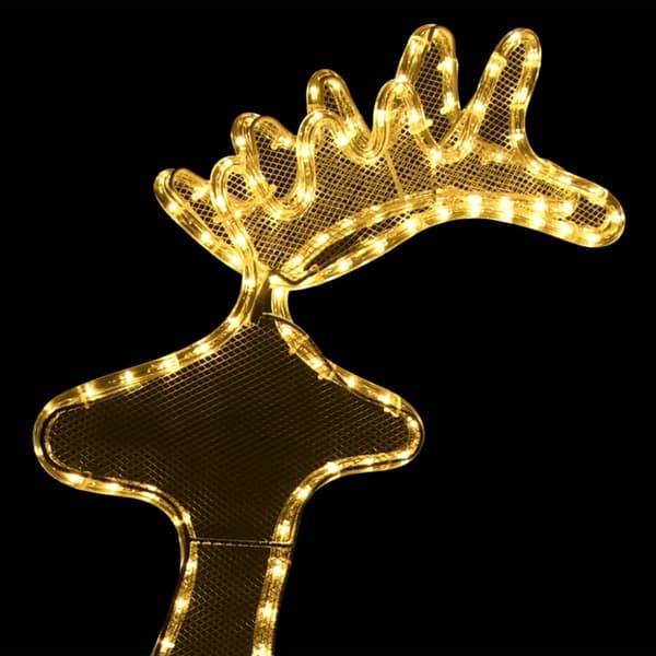 vidaXL Poro joulukoriste verkolla 306 LED-valoa 60x24x89 cm -  Jouluvalaistus