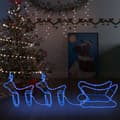 Miniatyrbillede 1 af 11: vidaXL rensdyr og kane udendørs juledekoration 576 LED'er -  Julebelysning