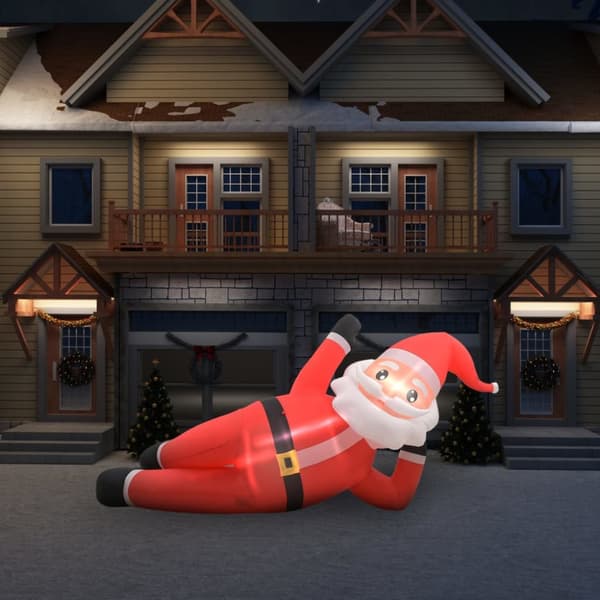 vidaXL Uppblåsbar jultomte LED IP44 röd 360 cm XXL -  Julbelysning