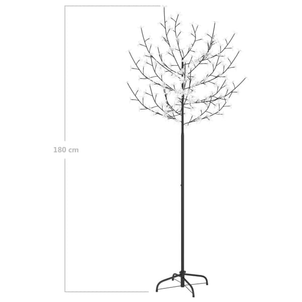 vidaXL juletræ 200 LED'er varmt hvidt lys kirsebærblomst 180 cm -  Julebelysning