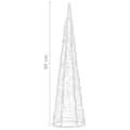 Miniatyrbillede 8 af 8: vidaXL dekorativ lyspyramide LED 60 cm akryl kold hvid -  Julebelysning