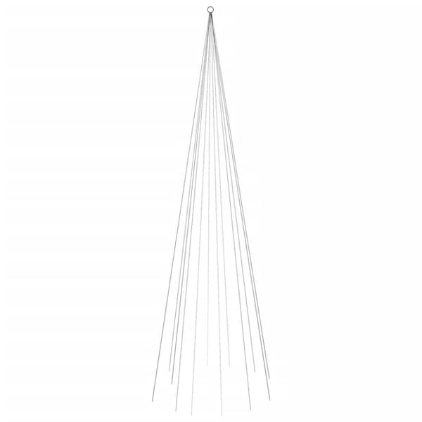 vidaXL juletræ til flagstang 732 LED'er 500 cm farverigt lys -  Julebelysning