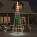 Miniatyrbillede 1 af 11: vidaXL juletræ til flagstang 732 LED'er 500 cm farverigt lys -  Julebelysning