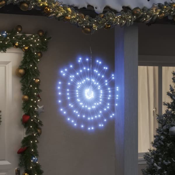 vidaXL Julbelysning 2 st 140 LED kallvit 17 cm -  Julbelysning