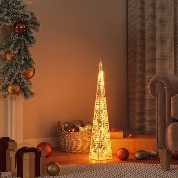vidaXL Ljuskon med 30 LED varmvit 60 cm akryl -  Julbelysning