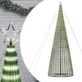 Pikkukuva 3 / 11: vidaXL Joulukuusi kartio 1544 kylmän valkoista LED-valoa 500 cm -  Jouluvalaistus