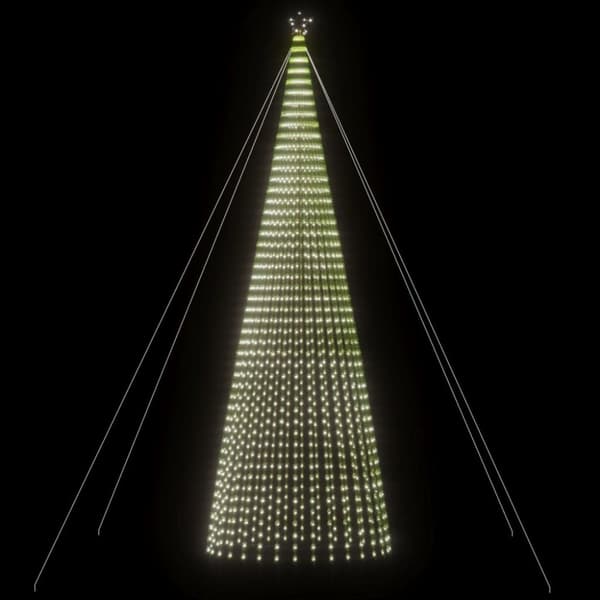 vidaXL Joulukuusi kartio 1544 kylmän valkoista LED-valoa 500 cm -  Jouluvalaistus