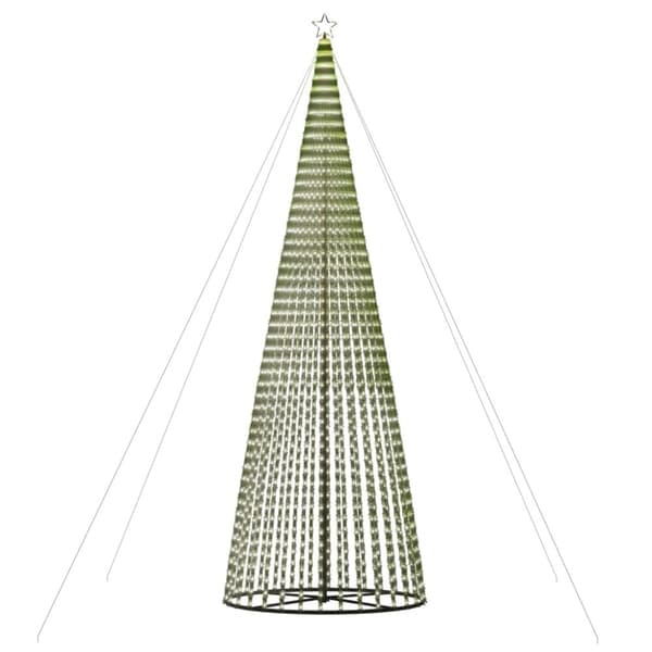 vidaXL Joulukuusi kartio 1544 kylmän valkoista LED-valoa 500 cm -  Jouluvalaistus