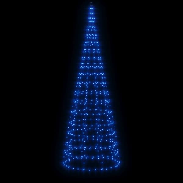 vidaXL Joulukuusivalo lipputankoon 550 sinistä LED-valoa 300 cm - Jouluvalaistus