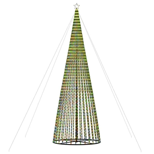vidaXL Joulukuusi kartio 1544 värikästä LED-valoa 500 cm -  Jouluvalaistus