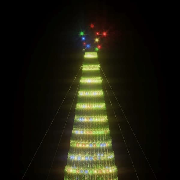 vidaXL Joulukuusi kartio 1544 värikästä LED-valoa 500 cm -  Jouluvalaistus