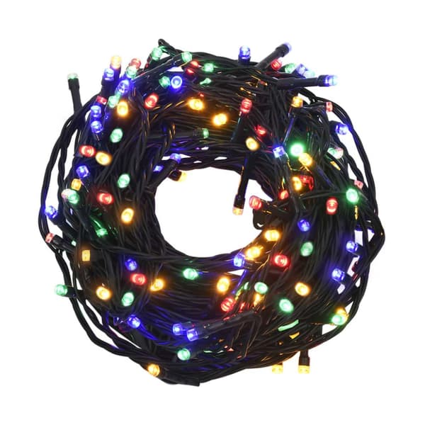 The Living Store Ljusslinga med 150 LED flerfärgad 15 m PVC -  Julbelysning