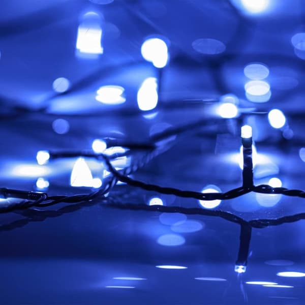 The Living Store Ljusslinga med 1000 LED blå 100 m PVC -  Julbelysning