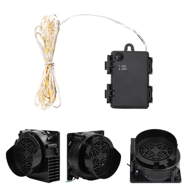 The Living Store LED-valonauhat 90 LED-valoa ja puhallin 900 cm -  Jouluvalaistus