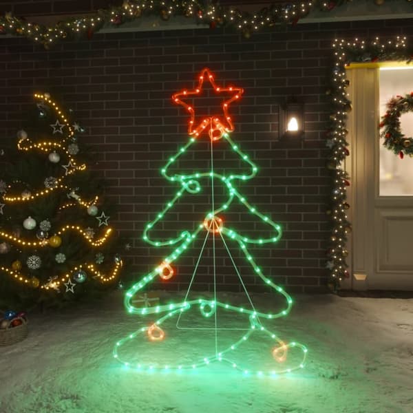 The Living Store Joulukuusikoriste 144 LED-valoa 88x56 cm -  Jouluvalaistus