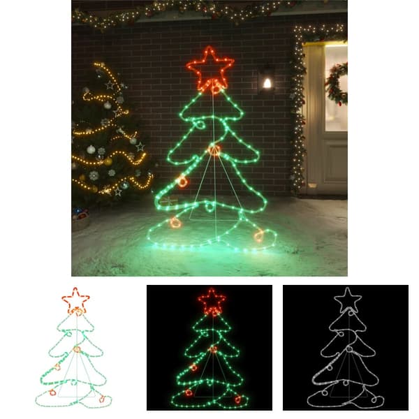 The Living Store Joulukuusikoriste 144 LED-valoa 88x56 cm -  Jouluvalaistus