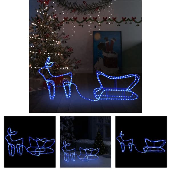 The Living Store Poro ja reki joulukoriste ulkokäyttöön 252 LED-valoa -  Jouluvalaistus