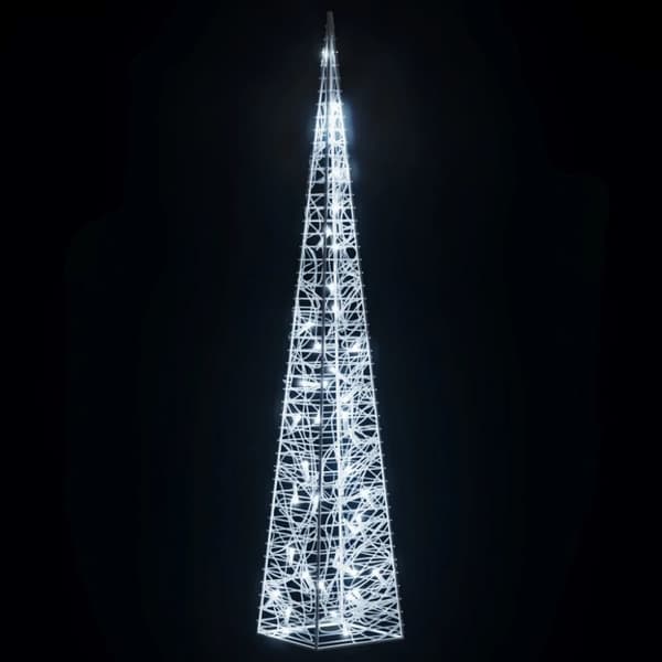The Living Store LED-koristevalokartio kylmä valkoinen akryyli 90 cm -  Jouluvalaistus