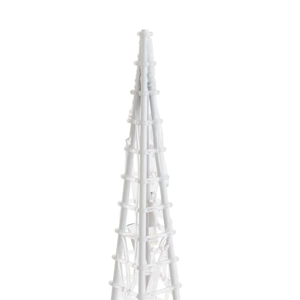 The Living Store LED-koristevalokartio kylmä valkoinen akryyli 90 cm - Jouluvalaistus