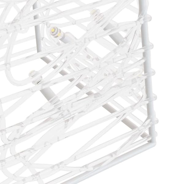 The Living Store LED-koristevalokartio kylmä valkoinen akryyli 90 cm - Jouluvalaistus