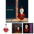 Miniatyrbillede 1 af 11: The Living Store dekorativ julemandsfigur m. LED-lys 120 cm luksuriøst stof -  Julebelysning