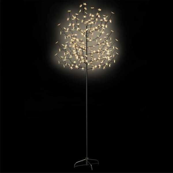 The Living Store Joulukuusi 220 lämpimän valkoista LED-valoa kirsikankukka 220cm -  Jouluvalaistus
