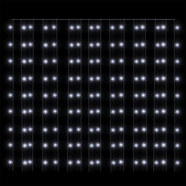 The Living Store LED-valonauhaverho keijuvalot 3x3 m 300 LEDiä kylmä valkoinen -  Jouluvalaistus