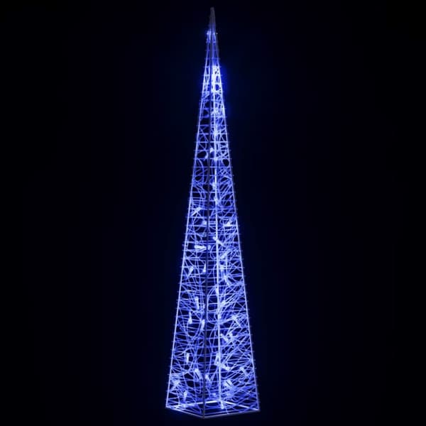 The Living Store LED koristevalokartio sininen akryyli 90 cm - Jouluvalaistus