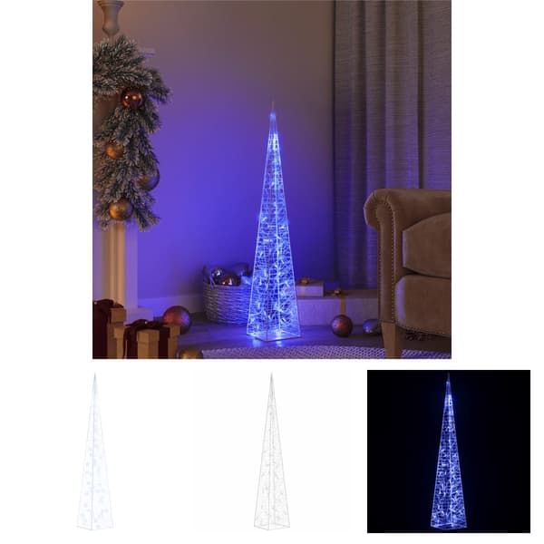 The Living Store LED koristevalokartio sininen akryyli 90 cm - Jouluvalaistus