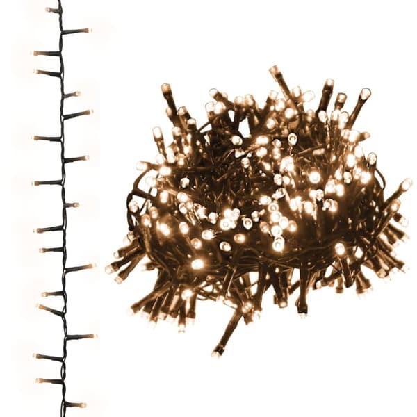 The Living Store kompakt LED-lyskæde 400 LED'er 13 m PVC varmt hvidt lys -  Julebelysning