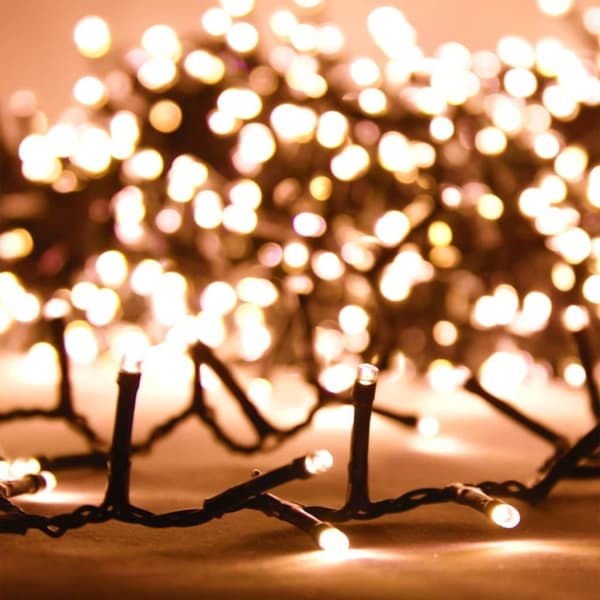 The Living Store kompakt LED-lyskæde 400 LED'er 13 m PVC varmt hvidt lys -  Julebelysning