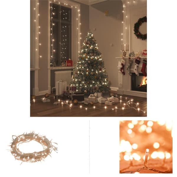 The Living Store LED-valonauha 150 LED-valoa lämmin valkoinen 15 m PVC - Jouluvalaistus