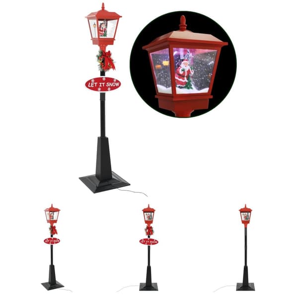 The Living Store Jouluinen katuvalaisin joulupukilla 180 cm LED -  Jouluvalaistus