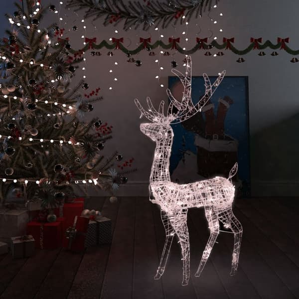 The Living Store Juldekoration ren akryl 140 LED 120 cm varmvit - Julbelysning