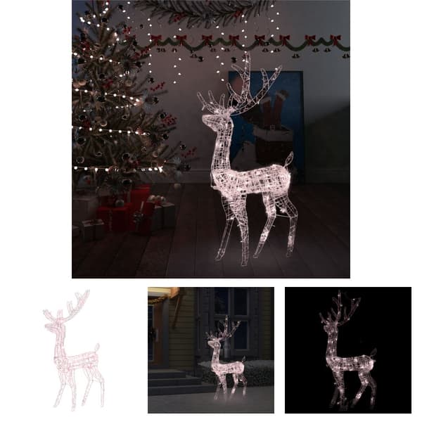 The Living Store Juldekoration ren akryl 140 LED 120 cm varmvit - Julbelysning
