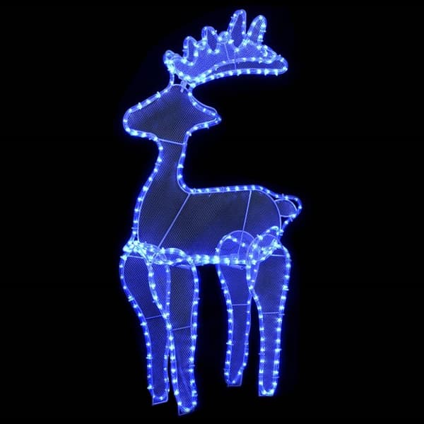 The Living Store Poro joulukoriste verkolla 306 LED-valoa 60x24x89 cm - Jouluvalaistus