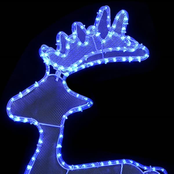 The Living Store Poro joulukoriste verkolla 306 LED-valoa 60x24x89 cm - Jouluvalaistus