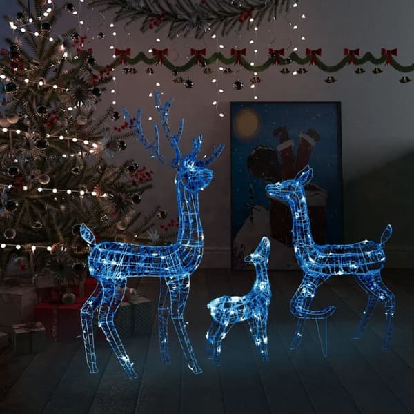 The Living Store Poroperhe joulukoriste akryyli 300 LED-valoa sininen -  Jouluvalaistus