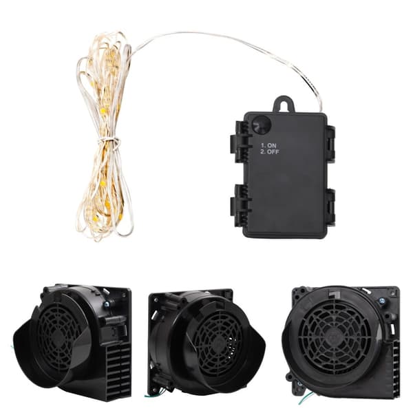 The Living Store LED-valonauhat 110 LED-valoa ja puhallin 1100 cm -  Jouluvalaistus