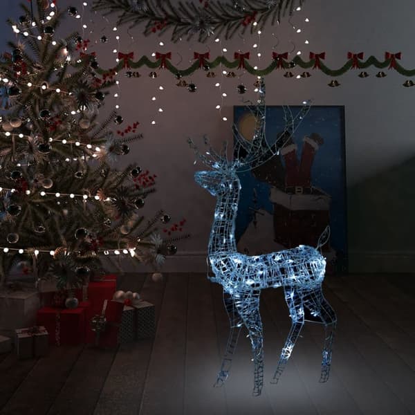 The Living Store Porojoulukoriste akryyli 140 LED-valoa 120 cm kylmä valkoinen - Jouluvalaistus