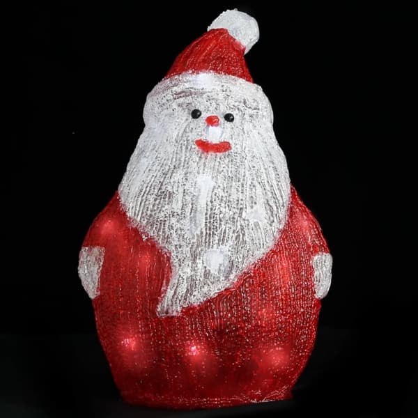 The Living Store julemand med LED-lys 28 cm indendørs/udendørs akryl -  Julebelysning