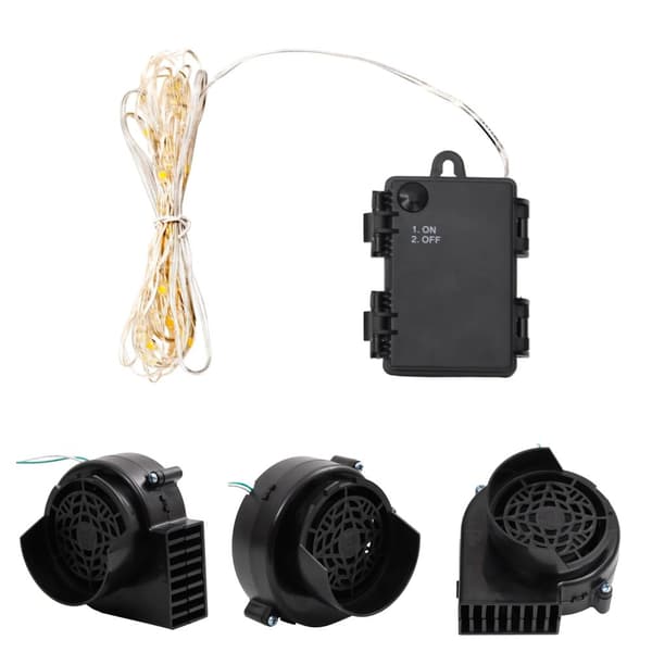 The Living Store LED-valonauhat 26 LED-valoa ja puhallin 260 cm -  Jouluvalaistus