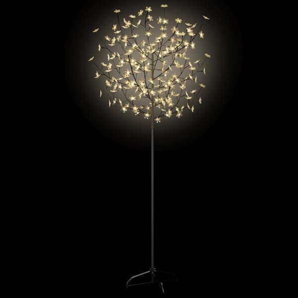 The Living Store Joulukuusi 200 lämpimän valkoista LED-valoa kirsikankukka 180cm -  Jouluvalaistus