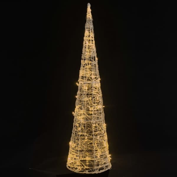 The Living Store LED-koristevalopyramidi lämmin valkoinen akryyli 90 cm -  Jouluvalaistus