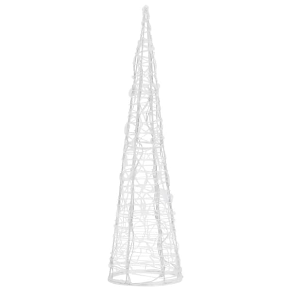 The Living Store LED-koristevalopyramidi kylmä valkoinen akryyli 60 cm -  Jouluvalaistus
