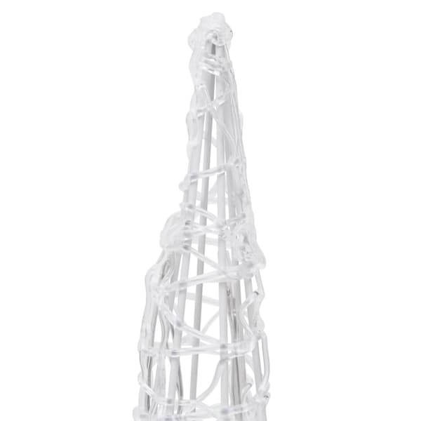 The Living Store LED-koristevalopyramidi kylmä valkoinen akryyli 60 cm -  Jouluvalaistus