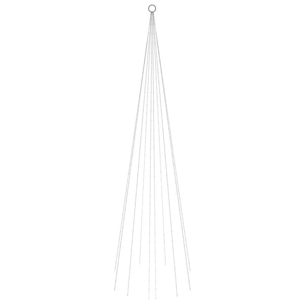 The Living Store Joulukuusi lipputankoon 310 sinistä LED-valoa 300 cm -  Jouluvalaistus