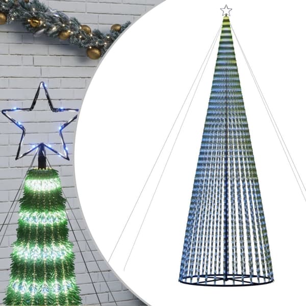 The Living Store Julgranskon 1544 LEDs blå 500 cm -  Julbelysning