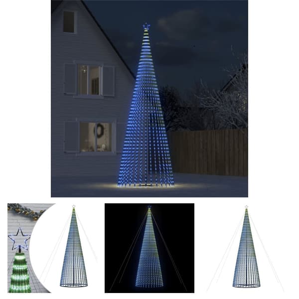 The Living Store Julgranskon 1544 LEDs blå 500 cm -  Julbelysning
