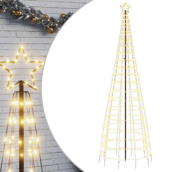 The Living Store Joulukuusi piikeillä 570 lämpimän valkoista LED-valoa 300 cm -  Jouluvalaistus